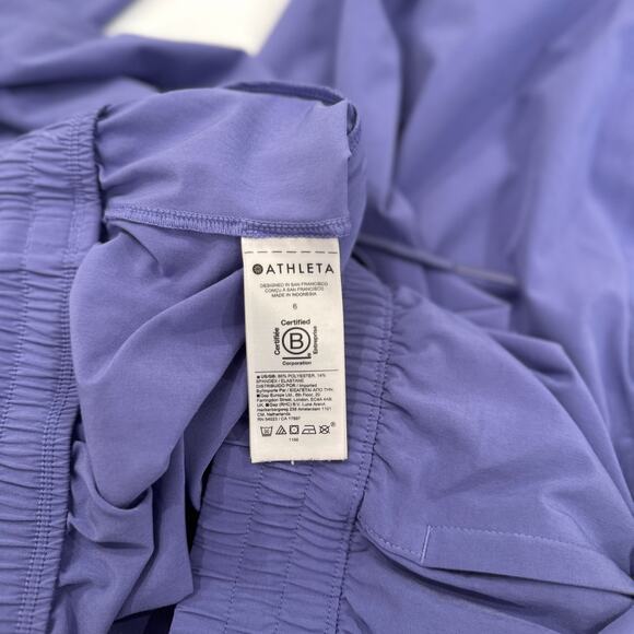 Athleta Arrival Cropped Pants Purple Women's 6 Athleisure Minimalist Travel - Picture 11 of 16